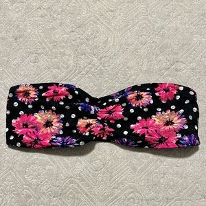 LIKE NEW PINK Victoria’s Secret Floral Lace Bandeau Bra - SZ Large